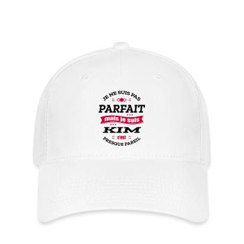 KIM PARFAIT - PRENOM KIM - Casquette Flexfit - blanc - Devant