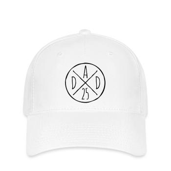 Dad 25 Vater Baby Papa 2025 - Flexfit Cap - Weiß - Vorne