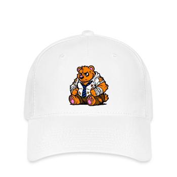 Ours de bureau - Casquette Flexfit - blanc - Devant