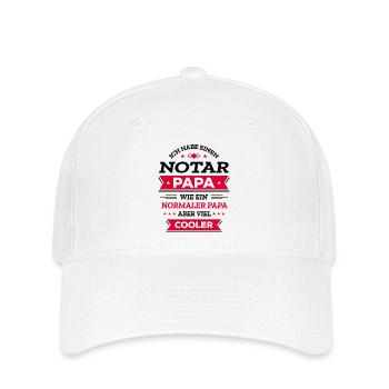 NOTAR PAPA COOL, RECHT, STIL, EXPERT - Flexfit Cap - Weiß - Vorne