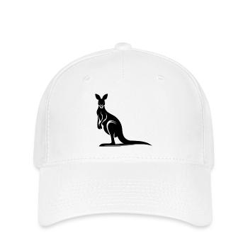 Elegant kangaroo silhouette stylized animal motif - Flexfit Cap - white - Front