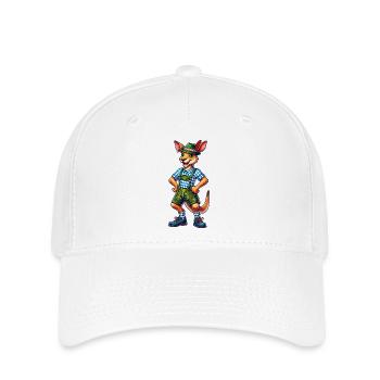 Kangourou bavarois - Casquette Flexfit - blanc - Devant