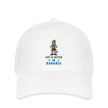 Lion bavarois - Casquette Flexfit - blanc - Devant