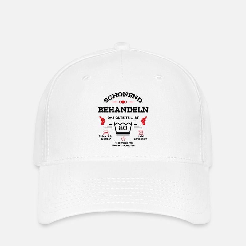 HANDLE MIT SORGFALT – 80 JAHRE PERFEKTION - Flexfit Cap - Weiß