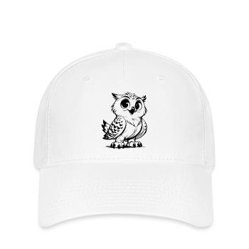 Clever Kids Snow Owl Sketch - Flexfit Cap - white - Front