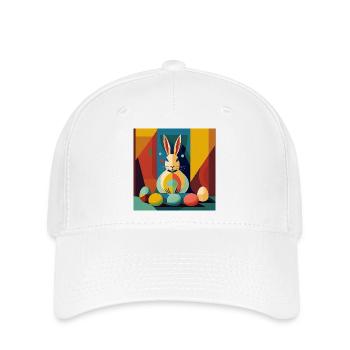 Lapin de Pâques n° 01 - Casquette Flexfit - blanc - Devant