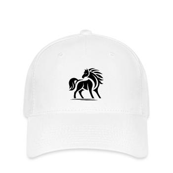 Chevaux Tribal - Casquette Flexfit - blanc - Devant
