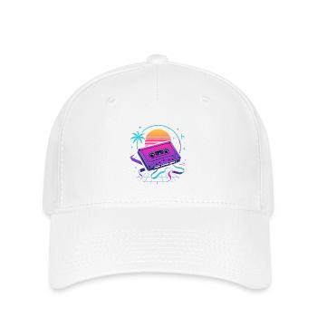 Retro Mixtape Vibes - Flexfit Cap - Weiß - Vorne