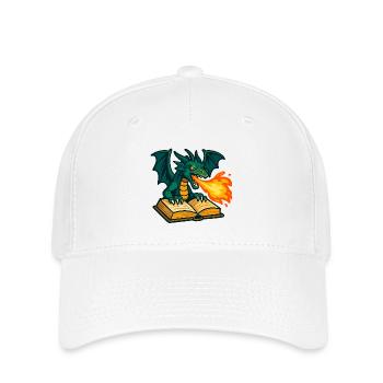 Fire Dragon Book Magic - Flexfit Cap - white - Front