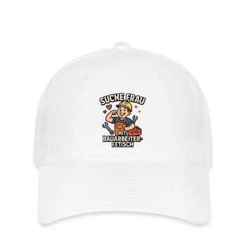 À La Recherche Femme Avec Fétichisme Ouvrier du Construction - Casquette Flexfit - blanc - Devant