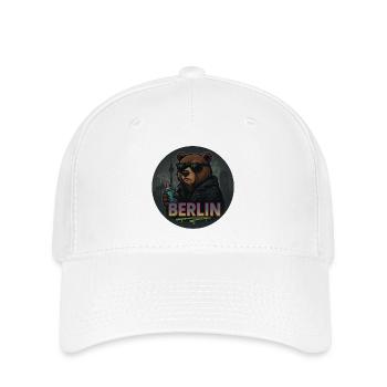 Berlin Bär – Design urbain streetstyle avec graffiti - Casquette Flexfit - blanc - Devant