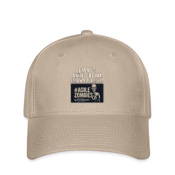 I'm not anti-social, I'm anti-bullshit - Flexfit Cap - khaki - Front