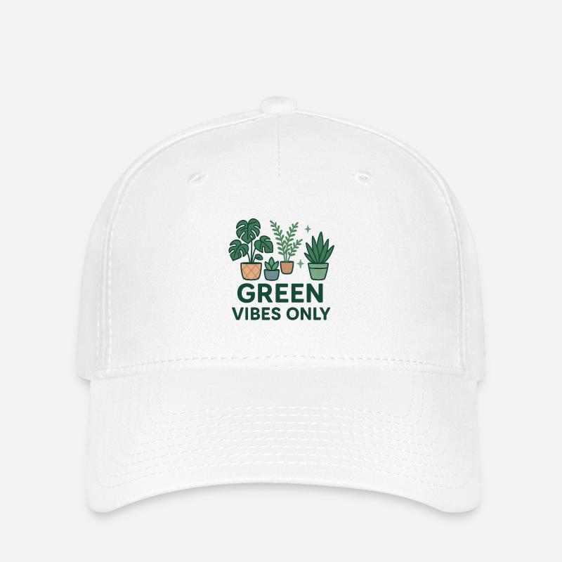 Vibrations vertes uniquement - Casquette Flexfit - blanc