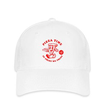 Pizza Time In Crust We Trust - Flexfit Cap - white - Front