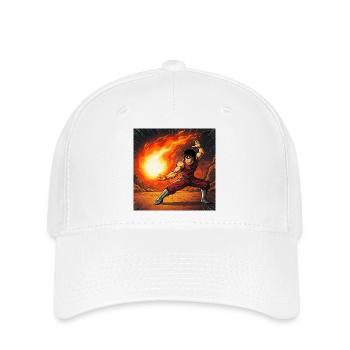 Combattant de boules de feu dans le volcan - Casquette Flexfit - blanc - Devant