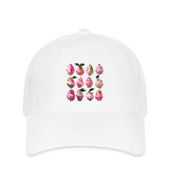 Exotische Pitaya Aquarell Kunst - Flexfit Cap - Weiß - Vorne