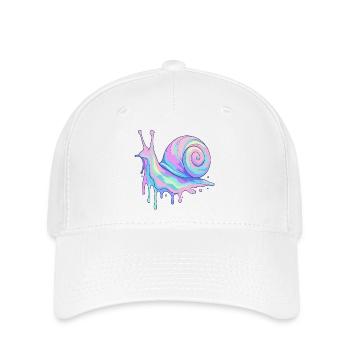 Pastell-Schnecke - Flexfit Cap - Weiß - Vorne