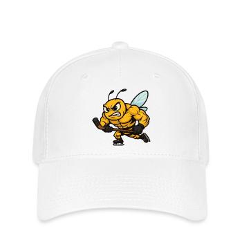 Aggressive Biene Eishockey Coach Winter Team - Flexfit Cap - Weiß - Vorne