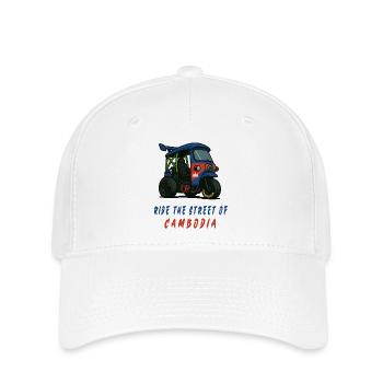 Cambodge Tuk-Tuk Racing - Casquette Flexfit - blanc - Devant