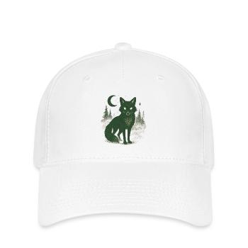 Mystical forest fox at moonlit night - Flexfit Cap - white - Front