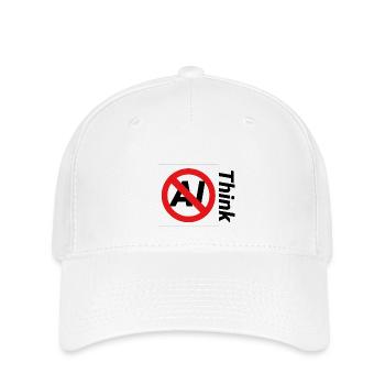 Illustration de texte interdite minimaliste - Casquette Flexfit - blanc - Devant