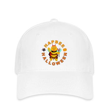 HAPBEE Halloween avec texte - Casquette Flexfit - blanc - Devant