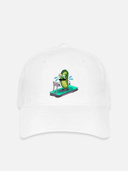 Papa Pickles Laufband - Flexfit Cap - Weiß