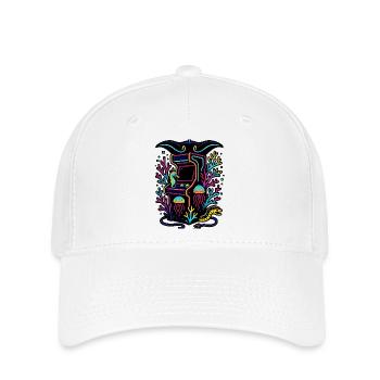 Neon-Arcade im Riff - Flexfit Cap - Weiß - Vorne