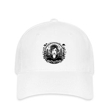 Streetwear, Culture pop, Sous-culture – Femme, Casque - Casquette Flexfit - blanc - Devant