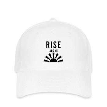 Rise Above Inspirational Sunburst Design - Flexfit Cap - white - Front
