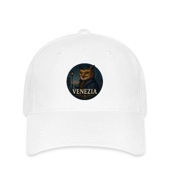 Eule – Venedig Maskenball Souvenir Design - Flexfit Cap - Weiß - Vorne