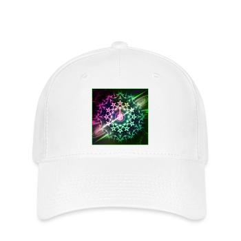 Neon Guitar Mandala Art - Flexfit Cap - white - Front