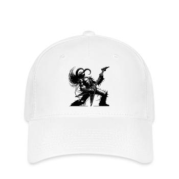 Un solo de guitare démoniaque plus fort que l’enfer - Casquette Flexfit - blanc - Devant