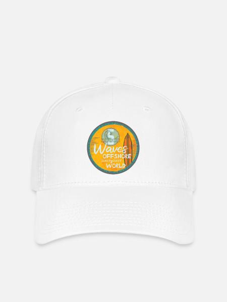Surf-Wellen Offshore Design - Flexfit Cap - Weiß