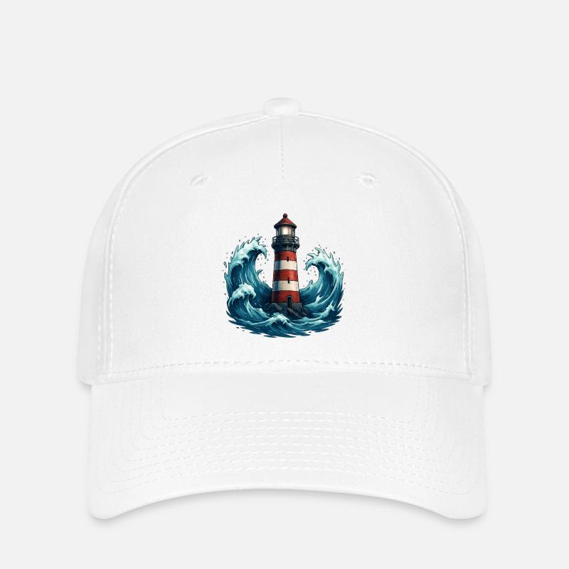lighthouse - Flexfit Cap - white