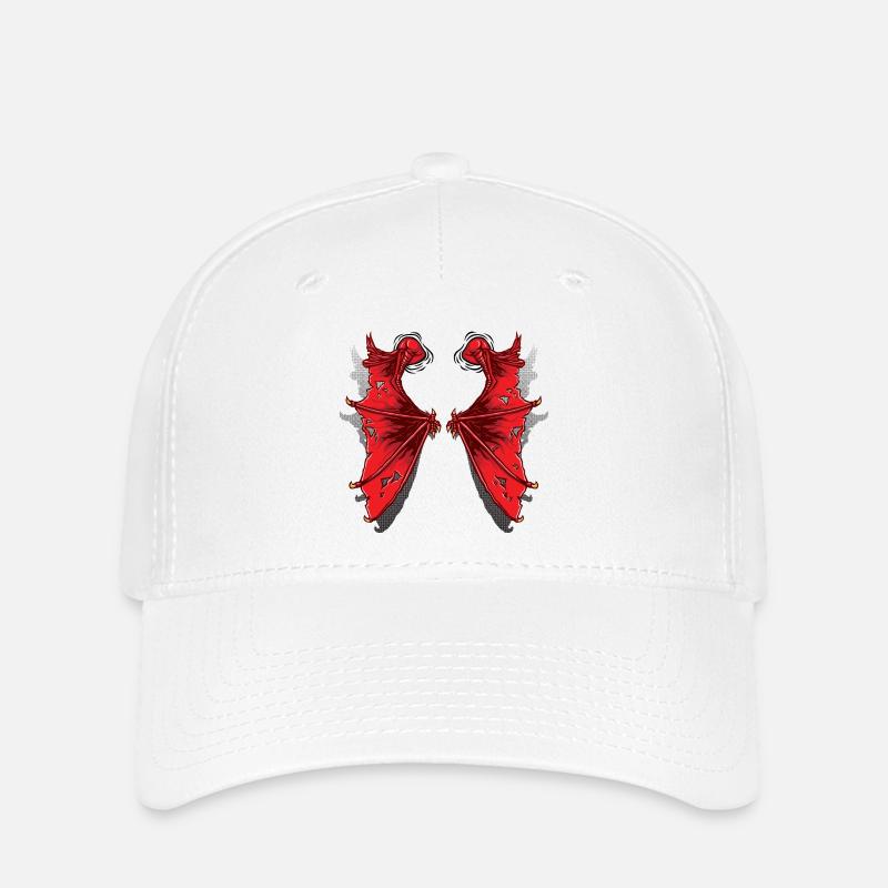 Ailes de dragon - Casquette Flexfit - blanc