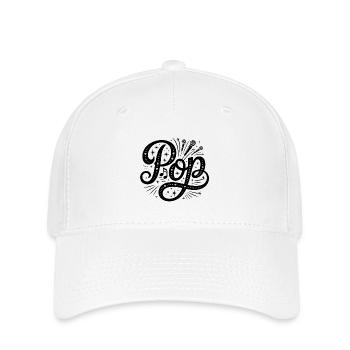 Pop - Logo de musique cool - Casquette Flexfit - blanc - Devant