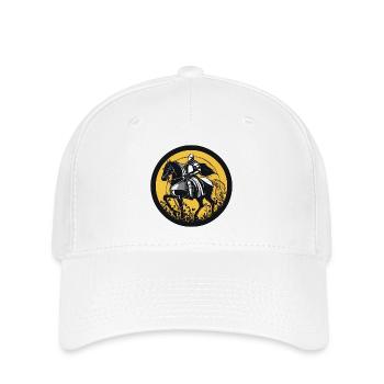 Ritter auf Pferd mit Mondhintergrund - Flexfit Cap - Weiß - Vorne