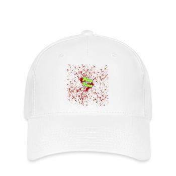 Blutige Schrift: Play Time - Flexfit Cap - Weiß - Vorne