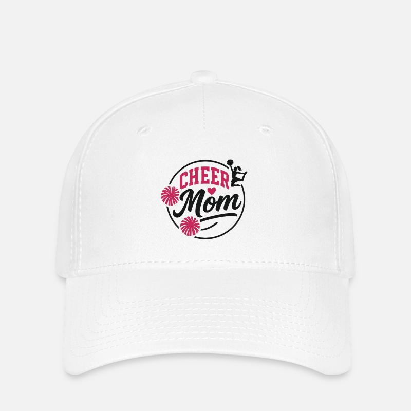 Cheer Mom Illustration - Flexfit Cap - white