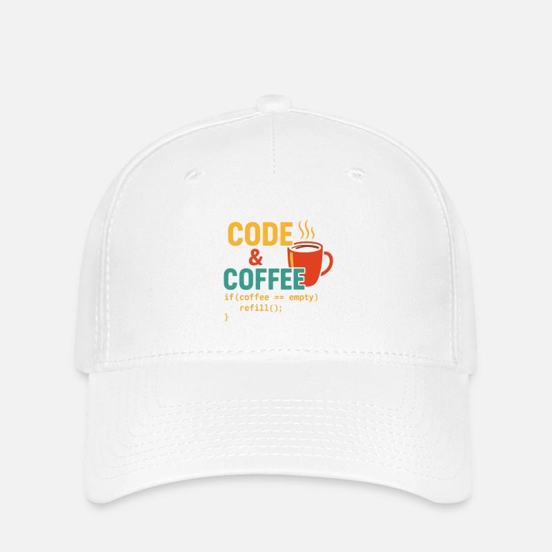 Code and coffee - Flexfit Cap - white