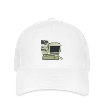 Configuration rétro du bureau d’ordinateur - Casquette Flexfit - blanc - Devant