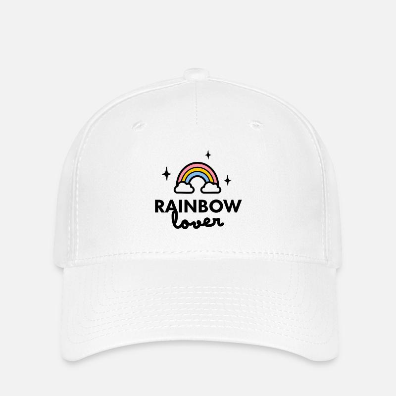 Rainbow Lover logo - Flexfit Cap - white