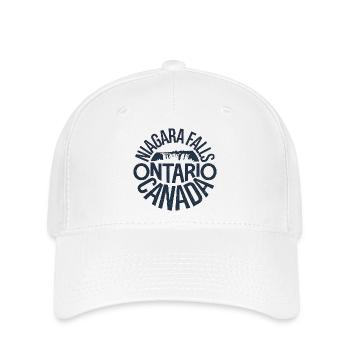 Niagara Falls Ontario Canada Circular Logo - Flexfit Cap - Weiß - Vorne