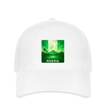 Drapeau de paysage du Nigeria Conception - Casquette Flexfit - blanc - Devant