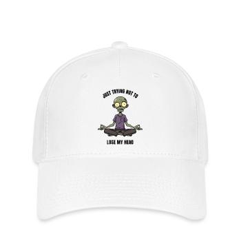 Zombie Zen in Lotus Position Meditation - Flexfit Cap - white - Front