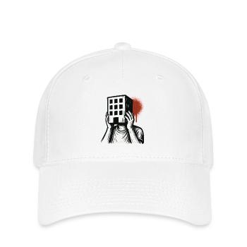 Baumaske - Künstlerische Illustration - Flexfit Cap - Weiß - Vorne