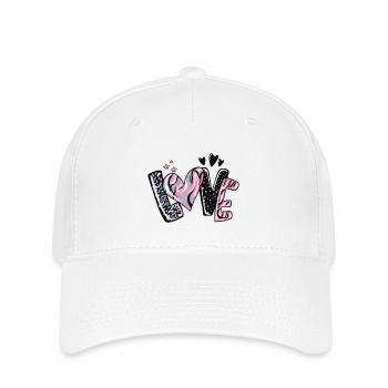 Motif de cœur Love Kaleido - Casquette Flexfit - blanc - Devant