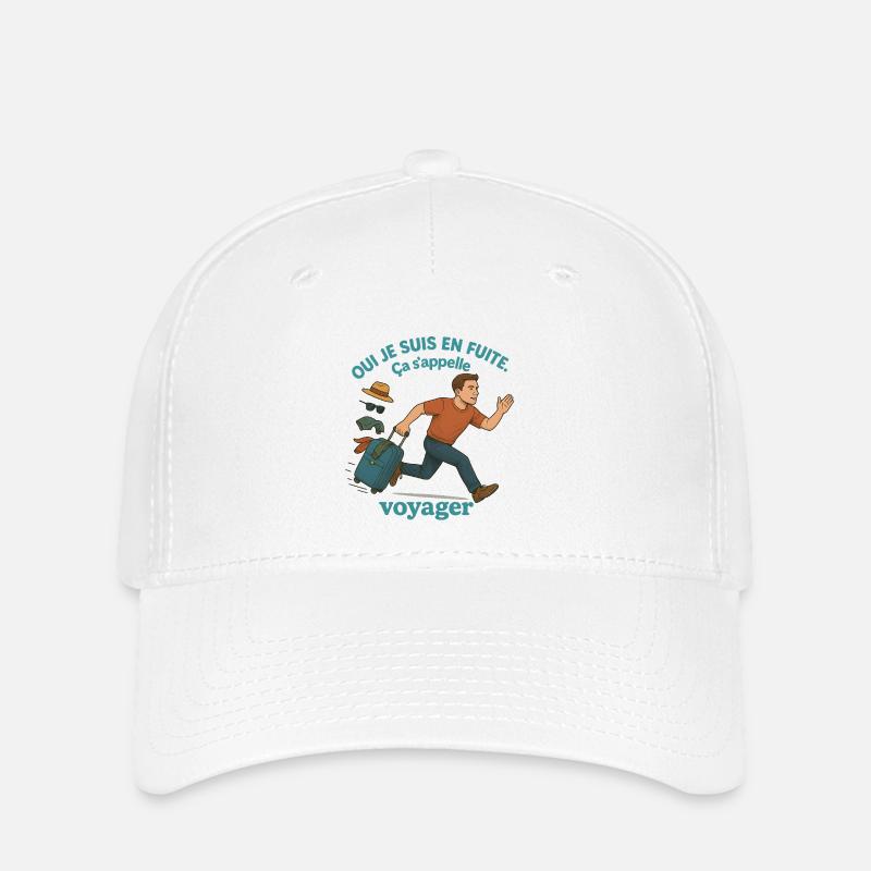 Flight to travel - Flexfit Cap - white