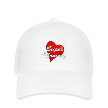 SUPER MOMMY - Flexfit Cap - white - Front